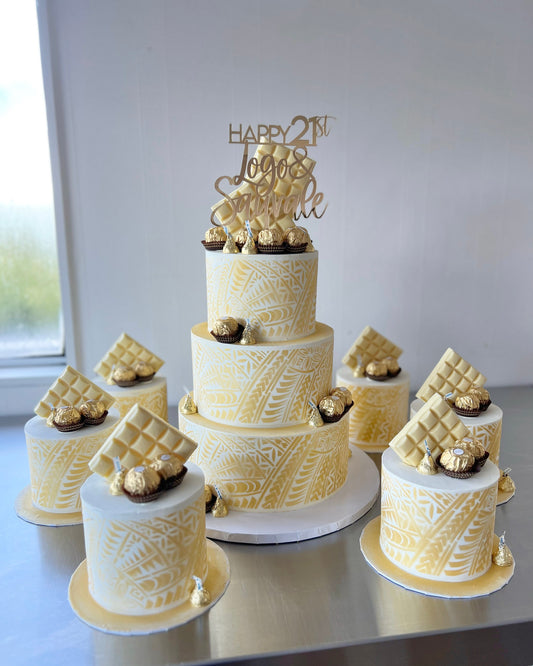 Island pattern cakes